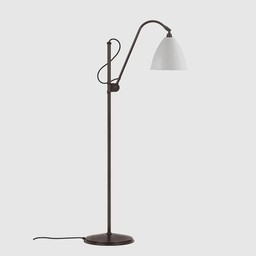 Gubi BL3 Floor Lamp - Diameter 21 - Black Brass Base / Classic White--17