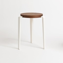 Tiptoe LOU stool – solid wood - Tinted Oak - Cloudy White--17