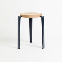 Tiptoe LOU stool – solid wood - Solid Oak - Mineral Blue--12