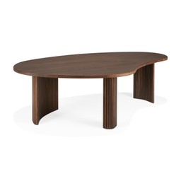 Ethnicraft Mahagony Boomerang Coffee Table - L 126 x B 74 x H 40cm - Teak lackiert - braun --6