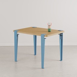 Tiptoe Kids Desk - Solid Oak - Whale Blue--2