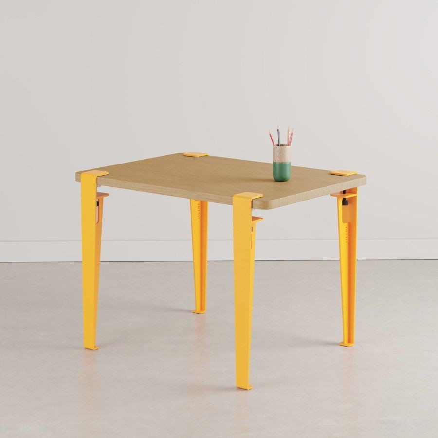 Tiptoe Kids Desk - Solid Oak - Sun Yellow--3