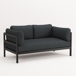 TIPTOE EASY SOFA – 2 SEATS - GRAPHITE BLACK - SLATE GREY--0