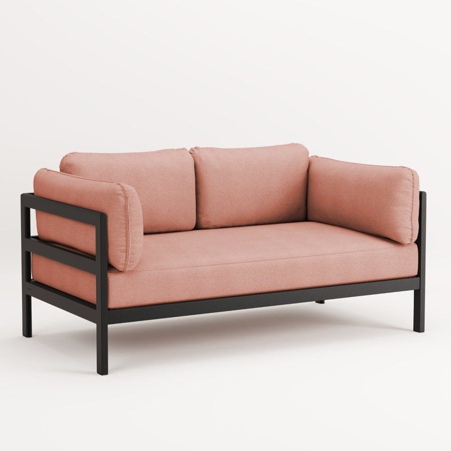 TIPTOE EASY SOFA – 2 SEATS - GRAPHITE BLACK - VINTAGE PINK--4