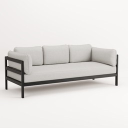 TIPTOE EASY SOFA 3 TO 4 SEATS - GRAPHITE BLACK - HEATHER GREY--3