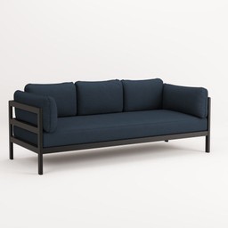 TIPTOE EASY SOFA 3 TO 4 SEATS - GRAPHITE BLACK - MIDNIGHT BLUE--7