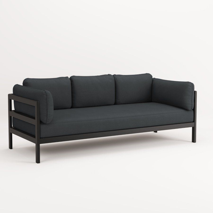 TIPTOE EASY SOFA 3 TO 4 SEATS - GRAPHITE BLACK - SLATE GREY--1