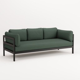 TIPTOE EASY SOFA 3 TO 4 SEATS - GRAPHITE BLACK - FOREST GREEN --11