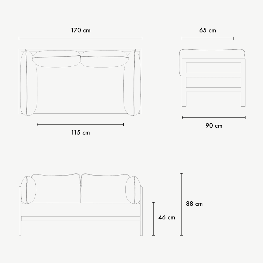 TIPTOE EASY SOFA – 2 SEATS--29