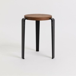 Tiptoe LOU stool – solid wood - Tinted Oak - Graphite Black--16