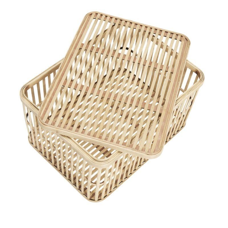 Huebsch Cheery Baskets Natural (set of 2)--4