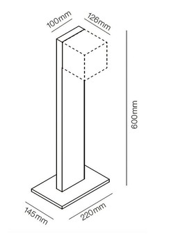 Light Point Cube Stand F/ Surface White--2