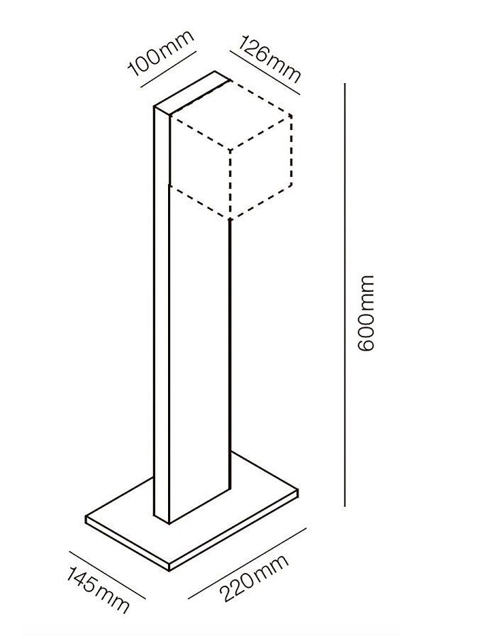 Light Point Cube Stand F/ Surface White--2