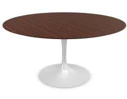 Knoll International Saarinen Dining Table, Ø 137 cm - Gestell weiß, Palisander--2
