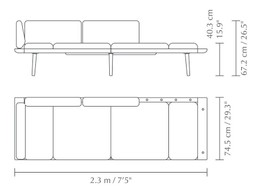 Umage Lounge Around - 3-sitzer Sofa--32