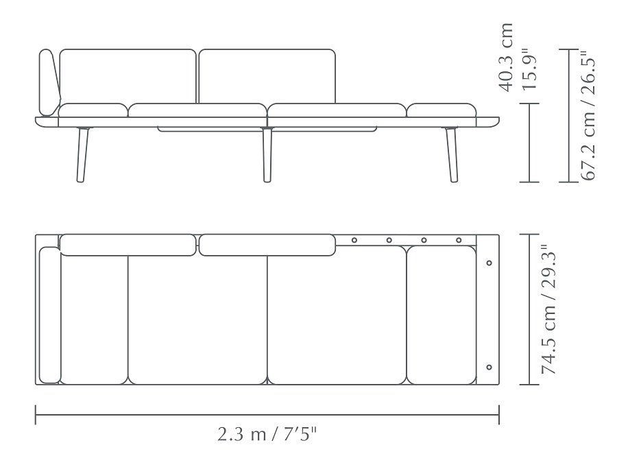 Umage Lounge Around - 3-sitzer Sofa--32