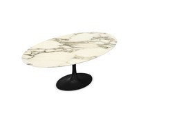 Knoll International Saarinen Tisch Oval - Marmor Arabescato --16