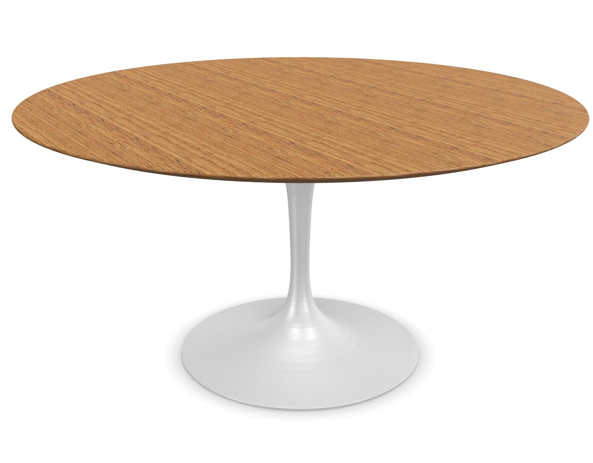 Knoll International Saarinen Dining Table, Ø 137 cm - Gestell weiß, Teak--3