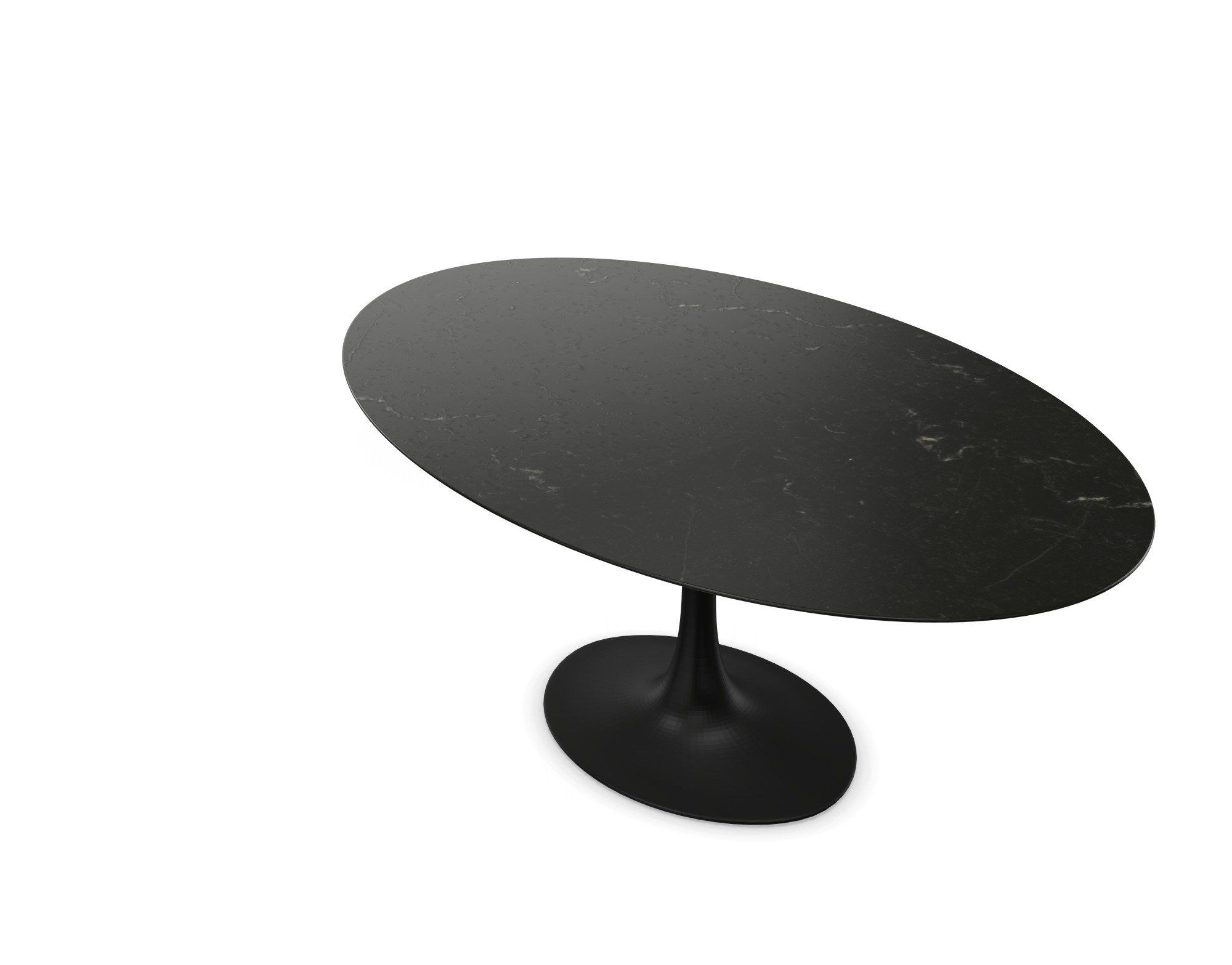 Knoll International Saarinen Tisch Oval -  Marmor Nero Marquina--26