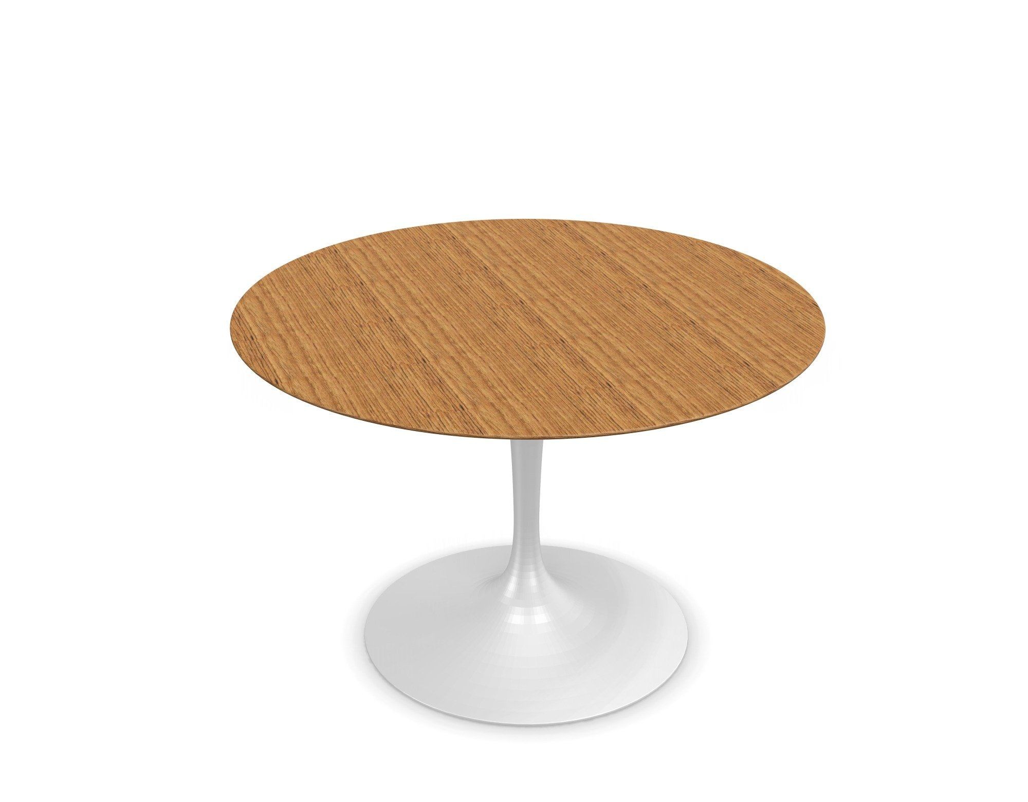Knoll International Saarinen Dining Table, Ø 107 cm - Gestell weiß, Teak--2