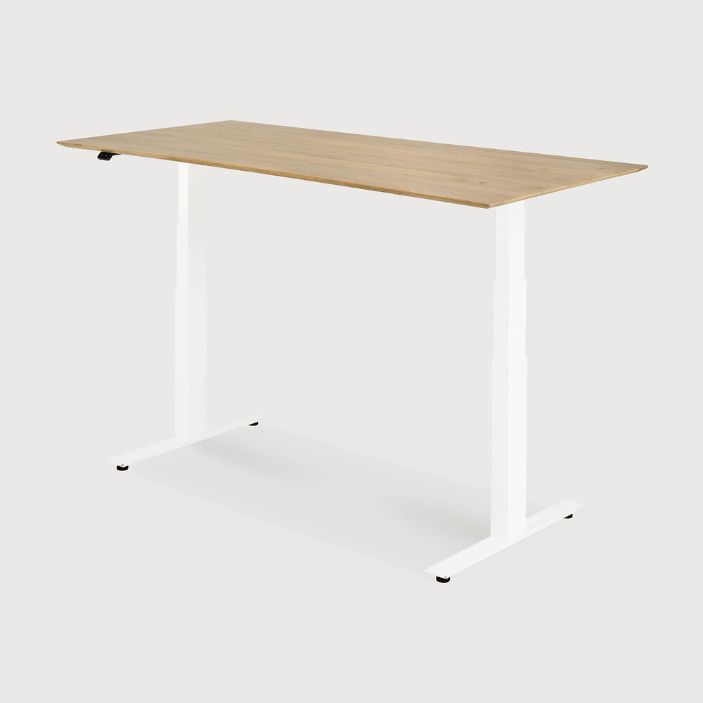 Ethnicraft Bok Adjustable Desk Legs - höhenverstellbar Tischbeine - Schwarz - Weiss--6