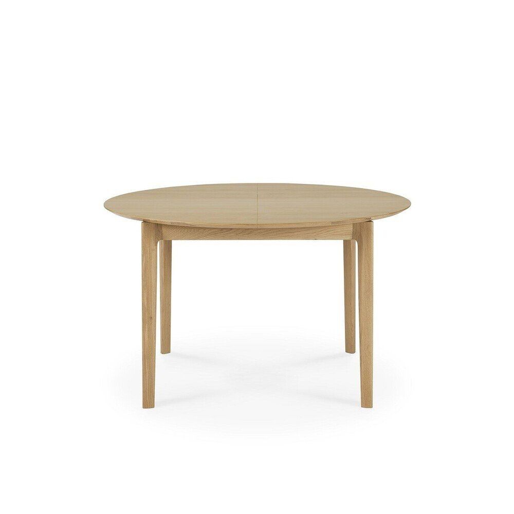 Ethnicraft Oak Bok Round Extendable Dining Table--3