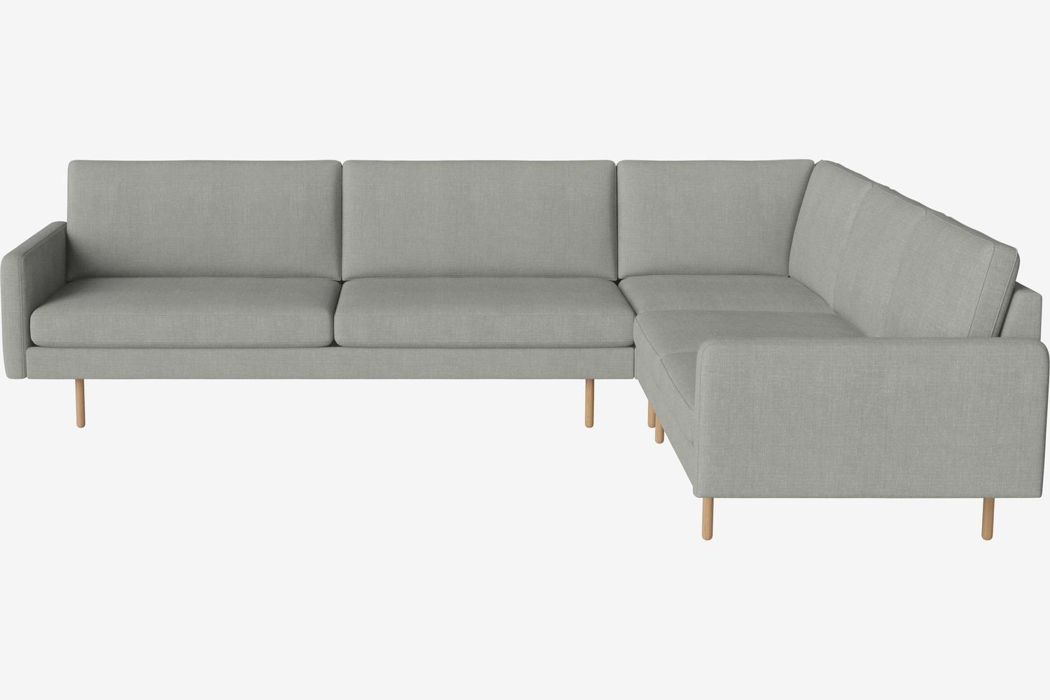 Bolia Scandinavia Remix 6 Sitzer Ecksofa 3 Ecke 2 - Fawn-Flachgewebt-Hellgrau--0