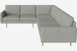 Bolia Scandinavia Remix 6 Sitzer Ecksofa 2 Ecke 3 - Fawn-Flachgewebt-Hellgrau--1