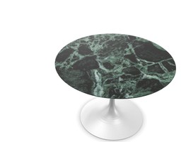 Knoll International Saarinen Esstisch, Ø 107 cm - Marmor Verde Alpi beschichtet - Weiss--14