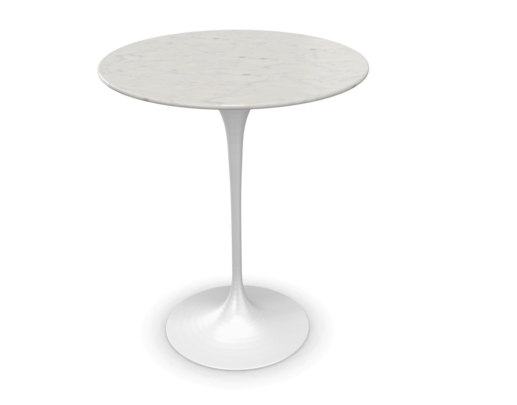Knoll International Saarinen Side Table, Ø 41 cm - Marmor Statuarietto beschichtet - Weiß--10