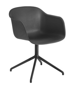 Muuto Fiber Armchair Swivel Base With Return - Schwarz/Anthrazit Schwarz --7