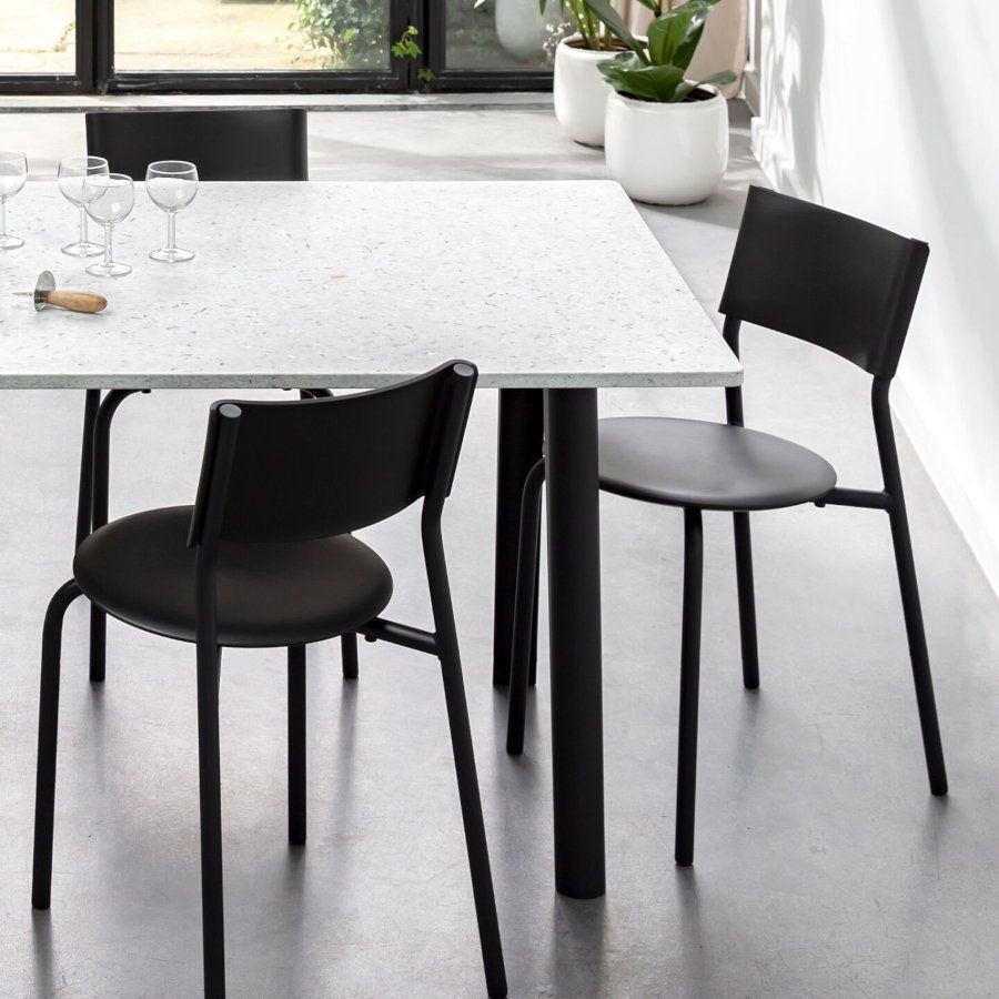 Tiptoe NEW MODERN dining table – recycled plastic - Graphite Black--13