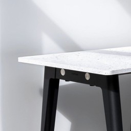 Tiptoe NEW MODERN dining table – recycled plastic - 6 SEATS - 160 X 95 CM - Graphite Black--15