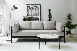 TIPTOE EASY SOFA 3 TO 4 SEATS - GRAPHITE BLACK - HEATHER GREY--25