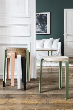 Tiptoe LOU stool – solid wood - Rosemary Green--29