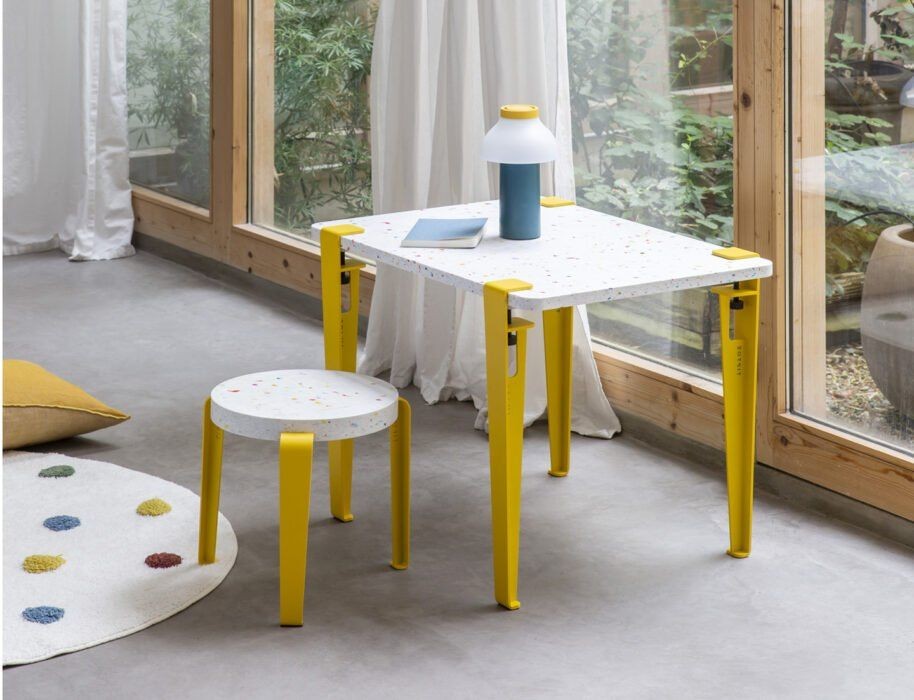 Tiptoe MINI LOU kids stool – recycled plastic - Sun Yellow--9