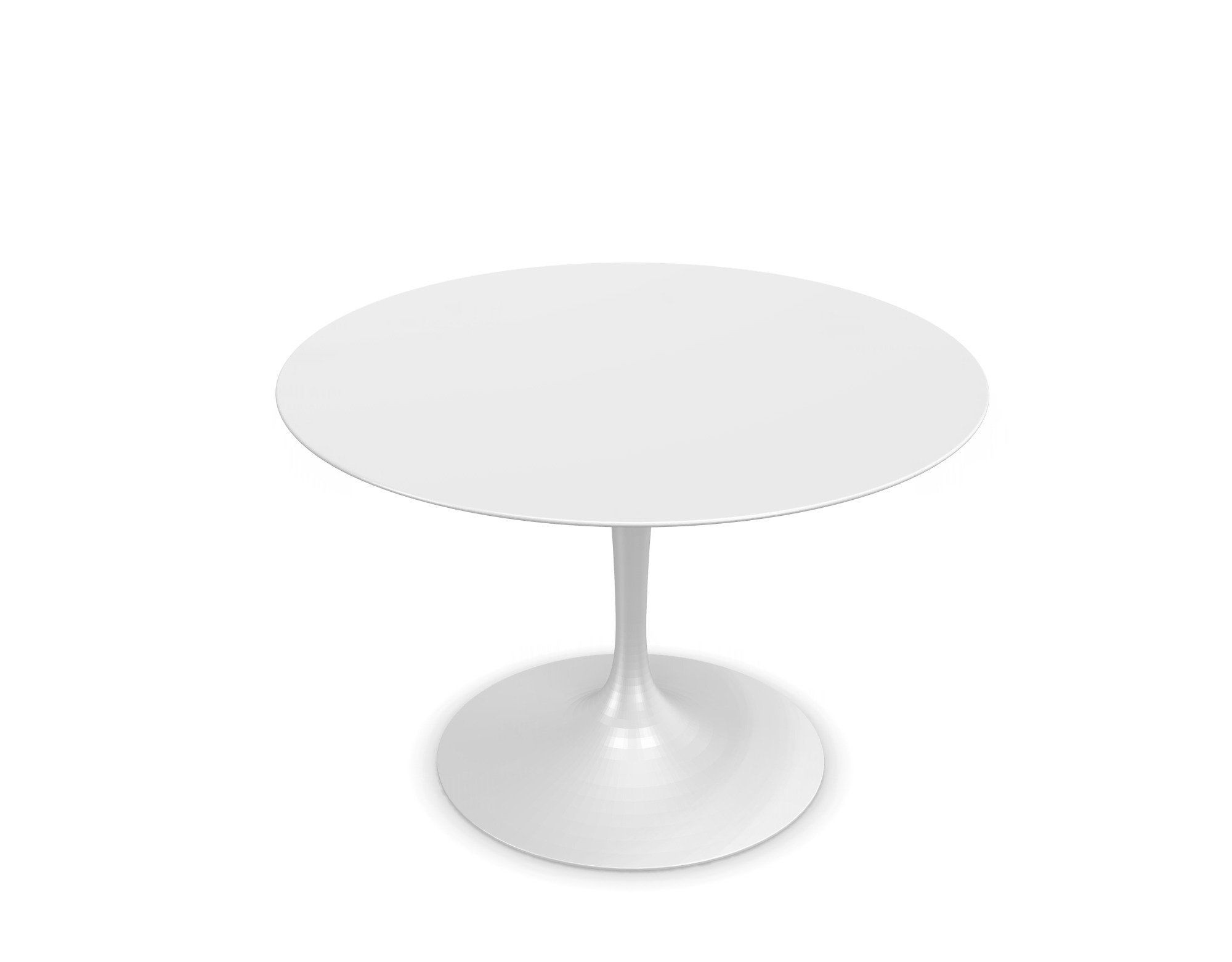Knoll International Saarinen Dining Table, Ø 107 cm - Gestell weiß, Laminat weiß--0