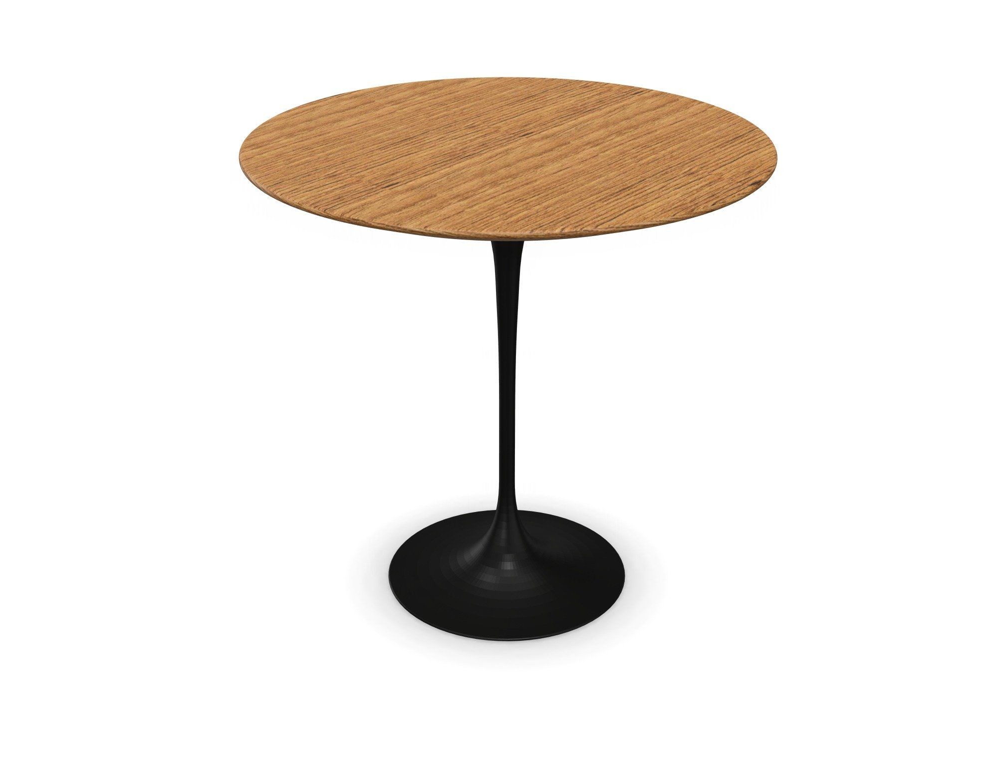 Knoll International Saarinen Side Table, Ø 51 cm - Gestell schwarz, Teak--5