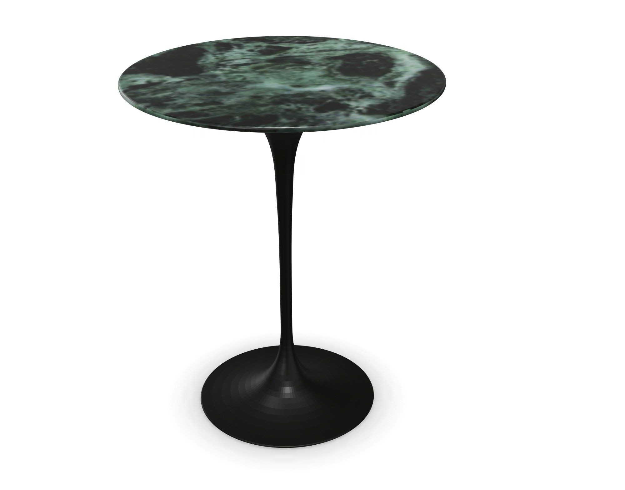 Knoll International Saarinen Side Table, Ø 41 cm - Marmor Verde Alpi beschichtet  - Schwarz--12