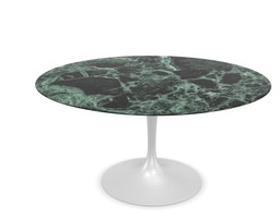 Knoll International Saarinen Esstisch, Ø 137 cm - Marmor Verde Alpi beschichtet - Weiß--19