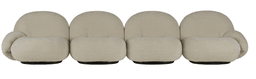 GUBI PACHA SOFA - FULLY UPHOLSTERED, 4-SEATER - With armrest--1