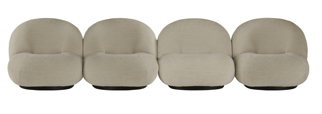 GUBI PACHA SOFA - FULLY UPHOLSTERED, 4-SEATER - Without armrest--2