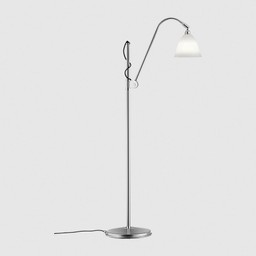 Gubi BL3 Floor Lamp - Diameter 16 - Bone China Shade - Chrome Base--2