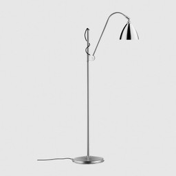 Gubi BL3 Floor Lamp - Diameter 16 - Chrome Sahde - Chrome Base--3