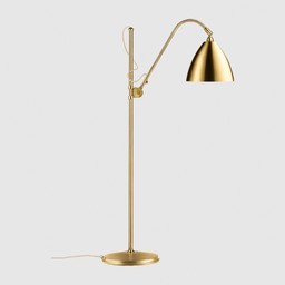 Gubi BL3 Floor Lamp - Diameter 21 - Brass Shade - Brass Base--0