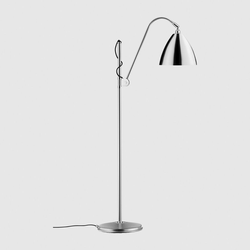 Gubi BL3 Floor Lamp - Diameter 21 Chrome Shade - Chrome Base--6