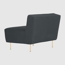 Gubi Modern Line Lounge Chair - (H 70 x W 80 x D 83 cm) - Brass Leg--4