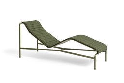 Hay Palissade Chaise Longue-Olive-Auflage Quilted Cushion Olive-Ohne Nackenrolle--12