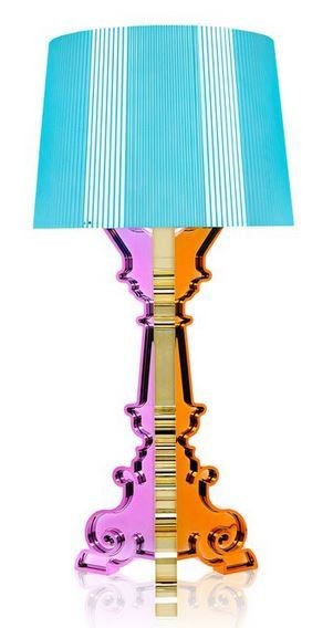 Kartell Bourgie Tischleuchte - gemustertes Hellblau--3