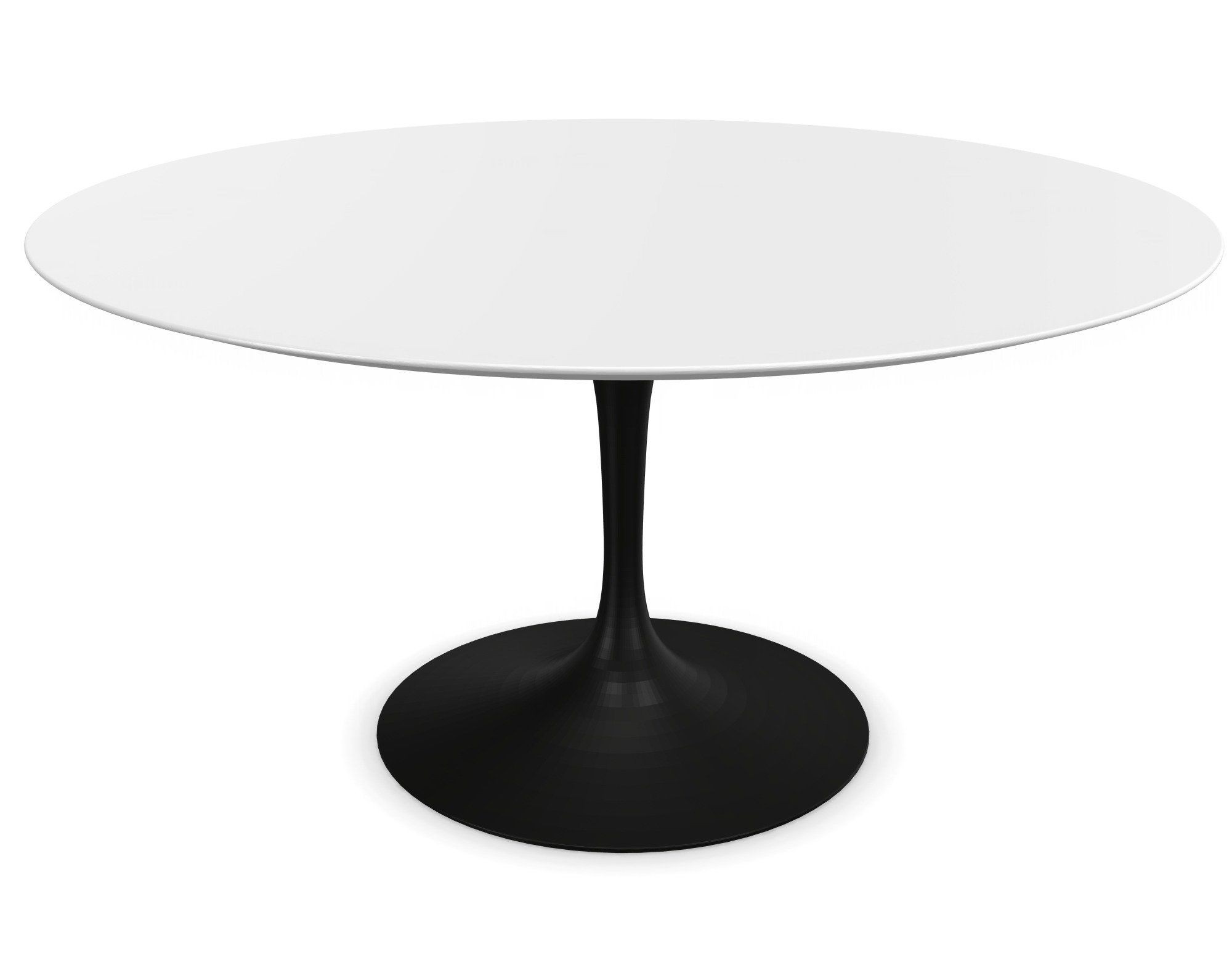 Knoll International Saarinen Dining Table, Ø 137 cm - Gestell schwarz, Laminat weiß--5